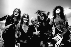 KISS and Elton John. LA Forum dressing room when Paul Stanley made sure that Elton's tongue was pulled out. February 1976